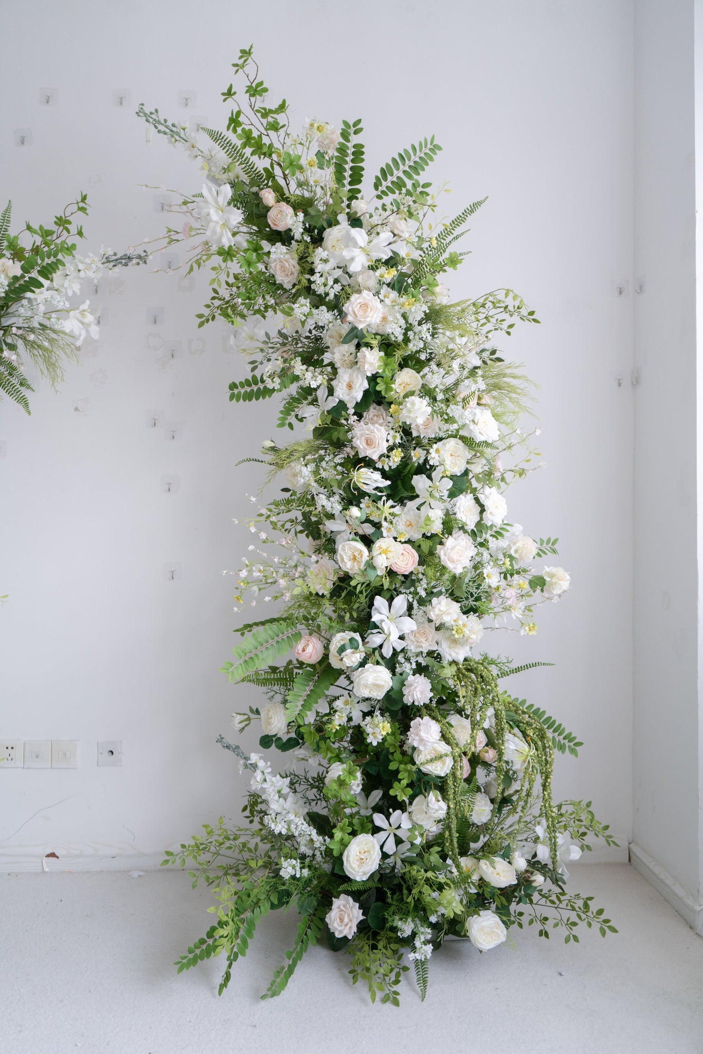 Floral Wedding Arch Set for Ceremony & Reception – Bridal Backdrop Decoration, 5.9×2.8 ft / 6.9×2.8 ft