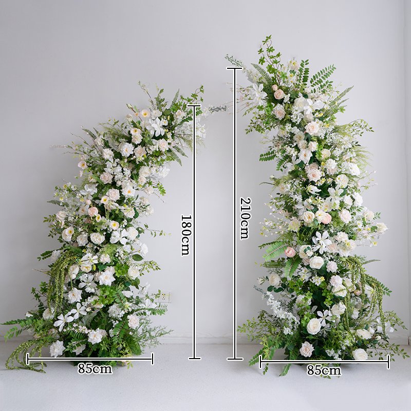 Floral Wedding Arch Set for Ceremony & Reception – Bridal Backdrop Decoration, 5.9×2.8 ft / 6.9×2.8 ft