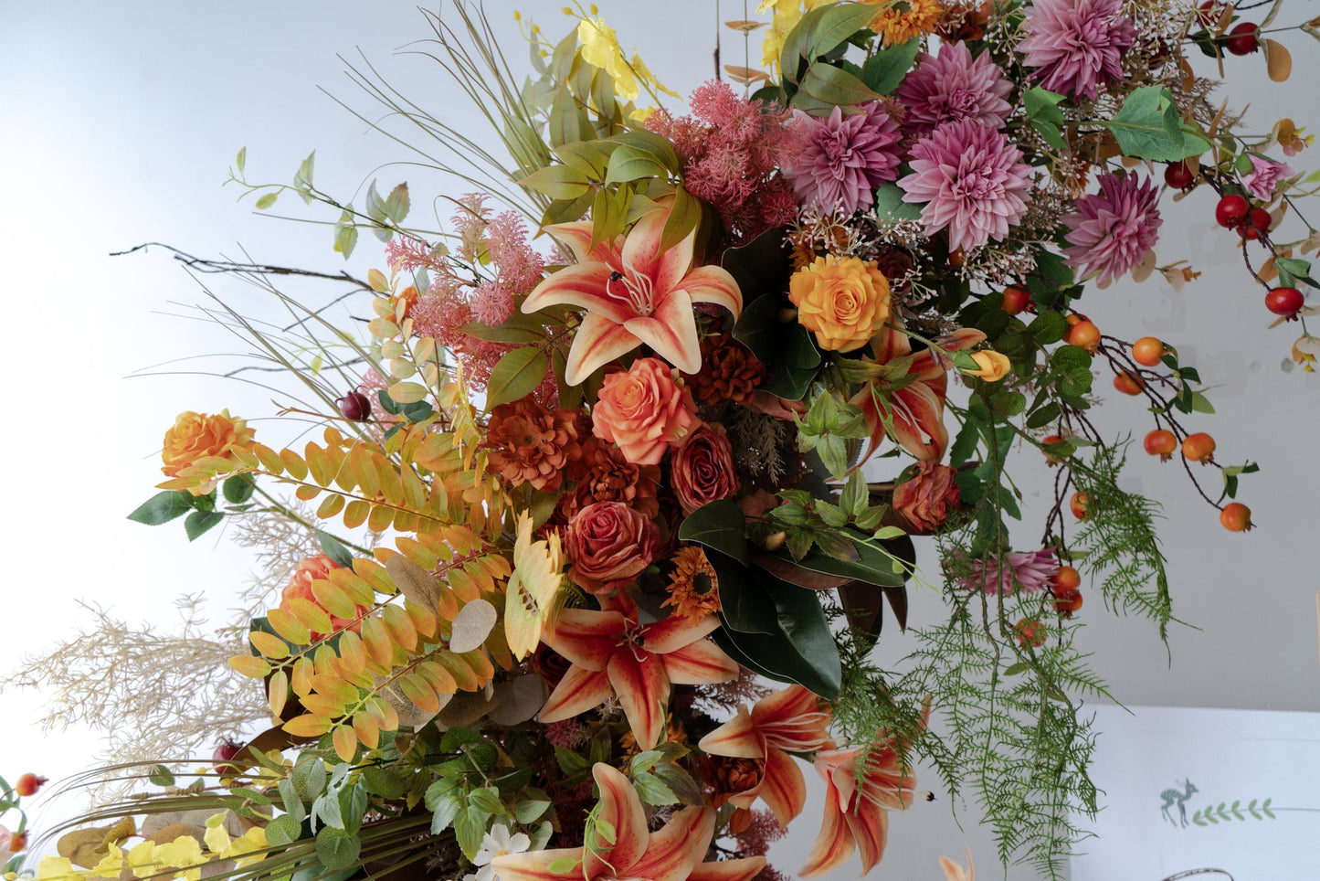 Horn Floral Arch for Wedding Ceremony & Reception – Bridal Backdrop & Photo Zone Decoration