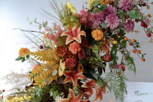 Horn Floral Arch for Wedding Ceremony & Reception – Bridal Backdrop & Photo Zone Decoration