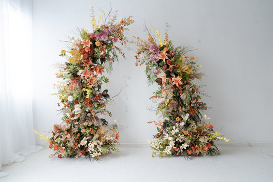 Horn Floral Arch for Wedding Ceremony & Reception – Bridal Backdrop & Photo Zone Decoration