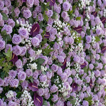 Dimensional purple floral wall texture
