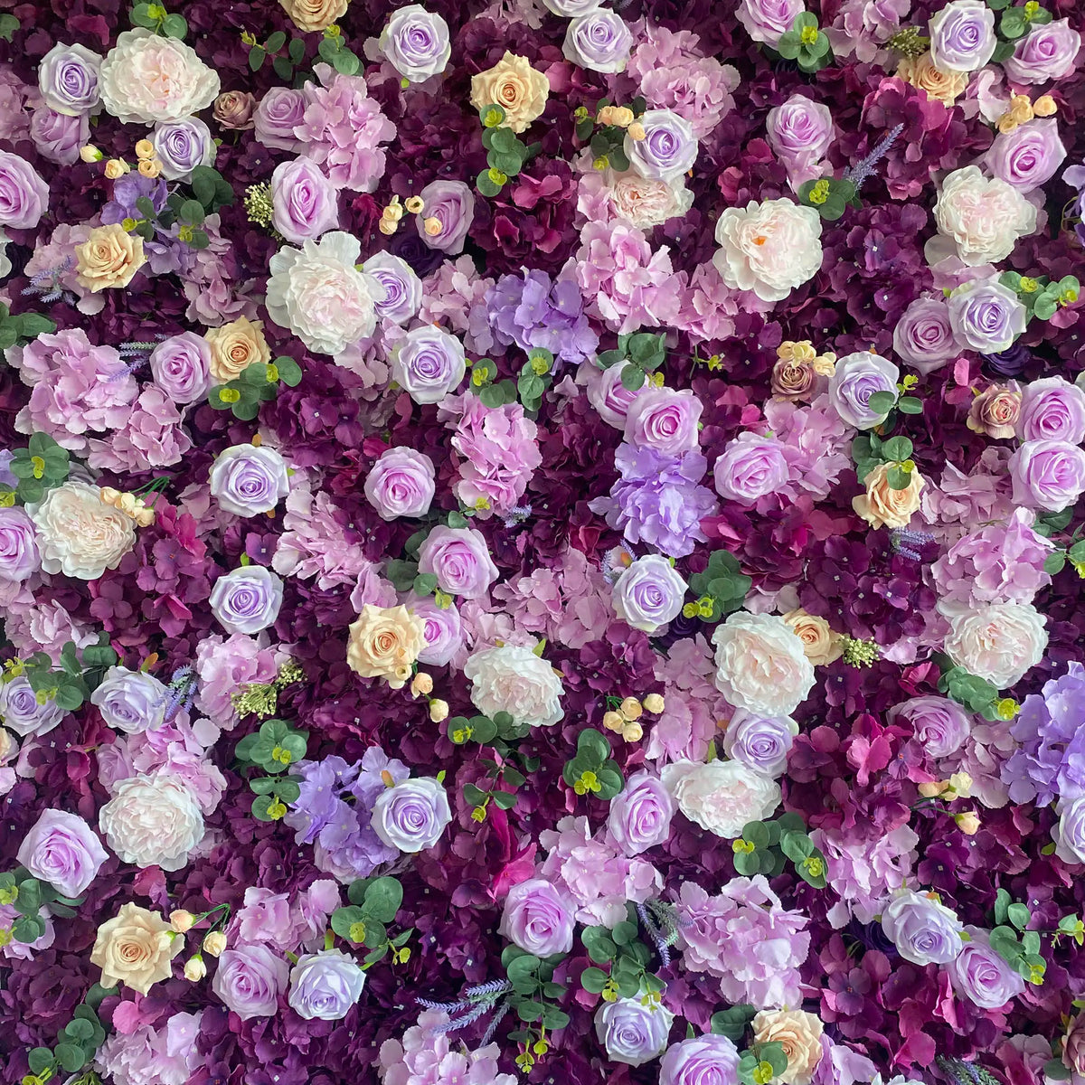 Rosy Purple Rose Hydrangea 5D Roller Curtain Flower Wall Event Party Background