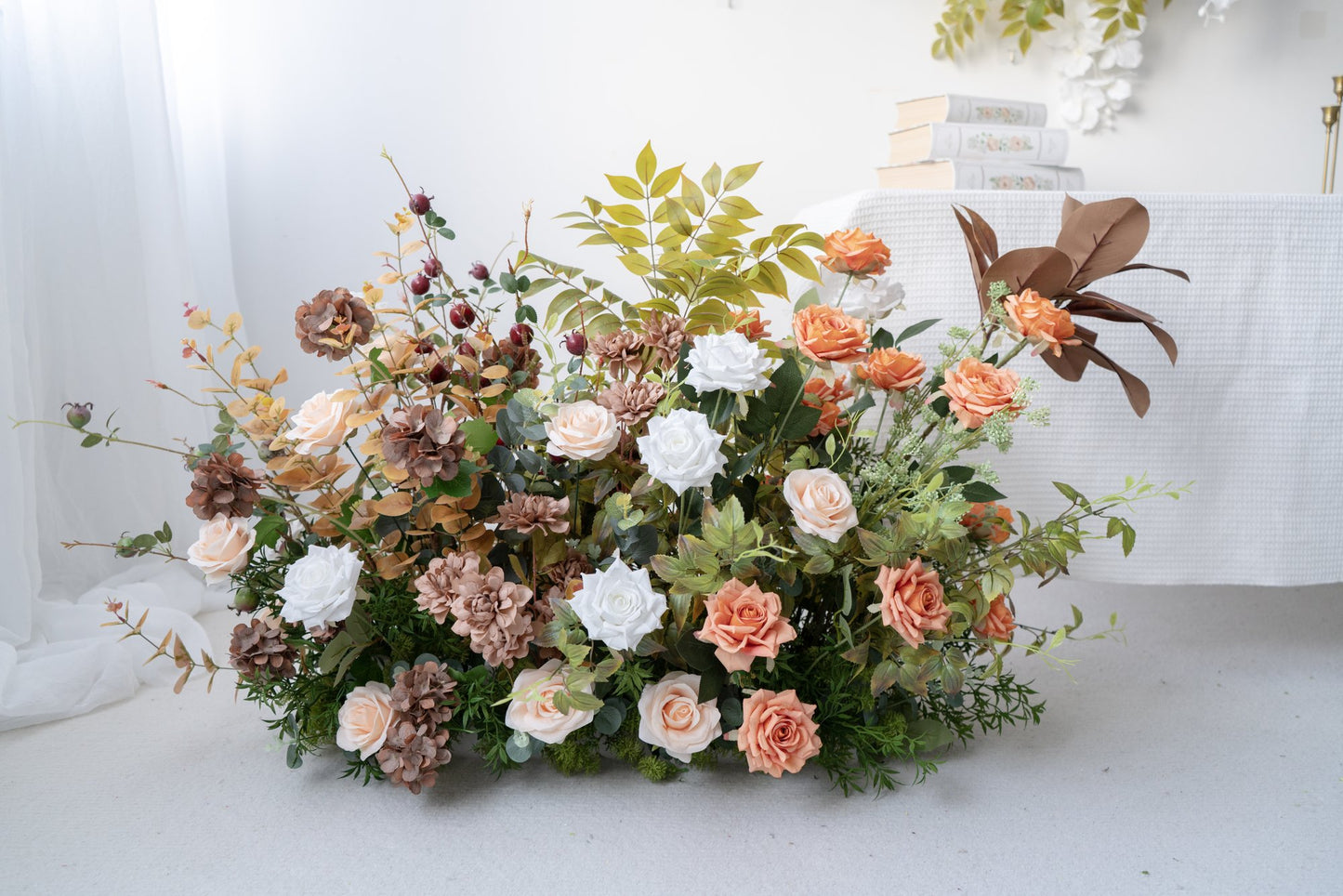 Champagne Floral Row – Wedding Aisle Decor
