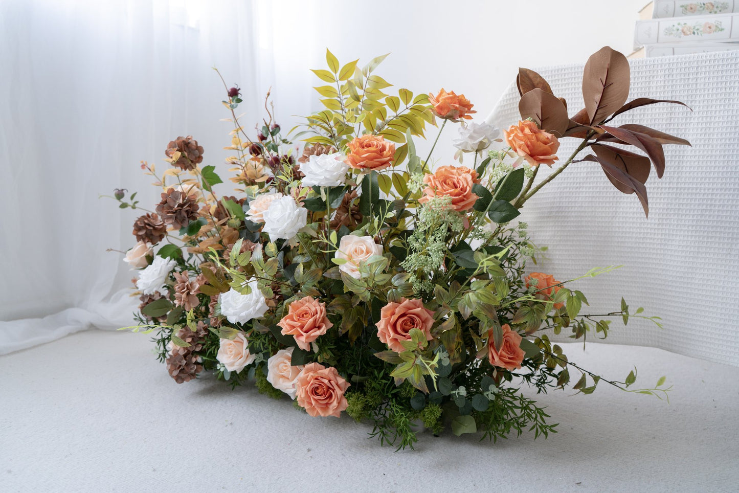 Champagne Floral Row – Wedding Aisle Decor