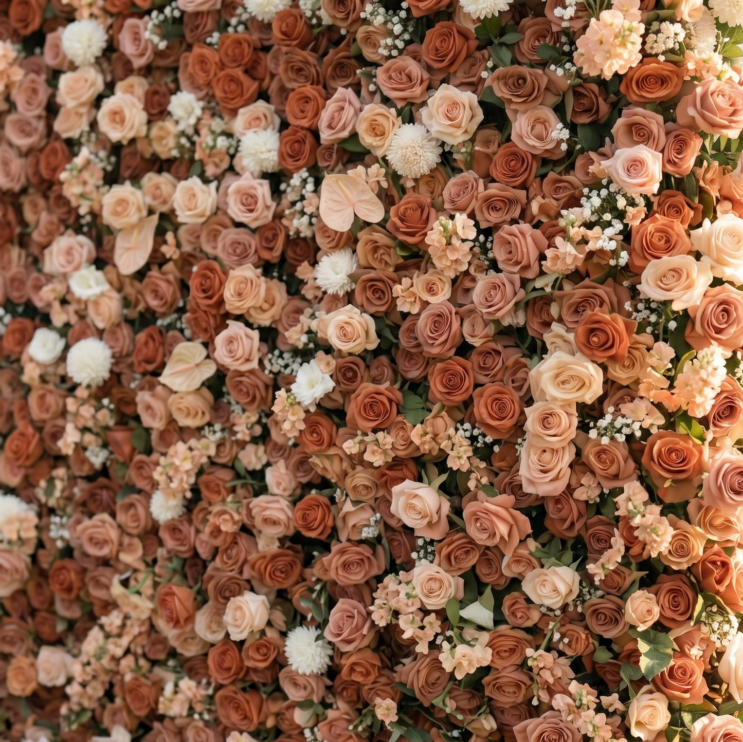Dimensional rose floral wall texture