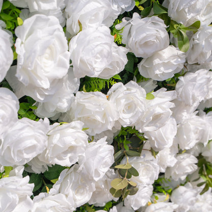 Artificial flower wall floral detail view