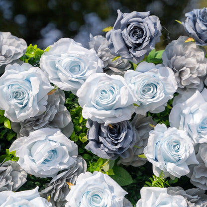 Artificial flower wall floral detail view