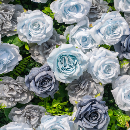 Artificial flower wall floral detail view