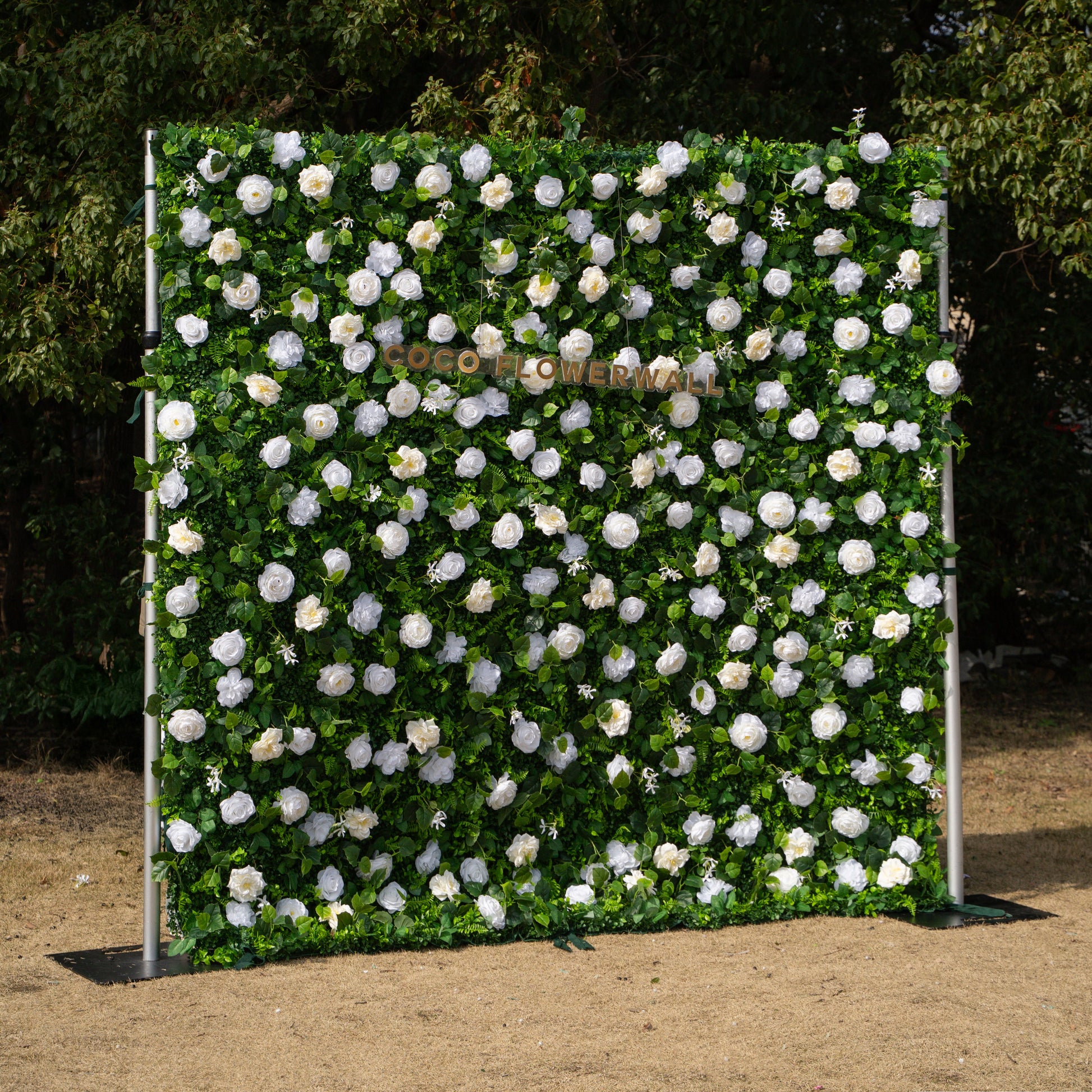 Versatile DIY silk flower wall detail 1