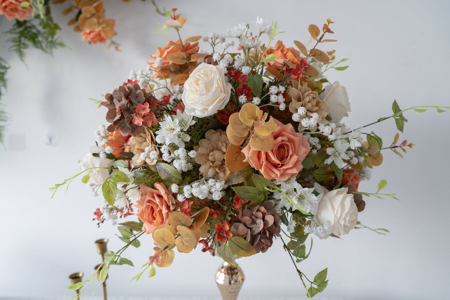 Orange Floral Centerpiece – Wedding Table Decor