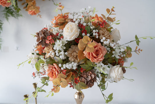 Orange Floral Centerpiece – Wedding Table Decor