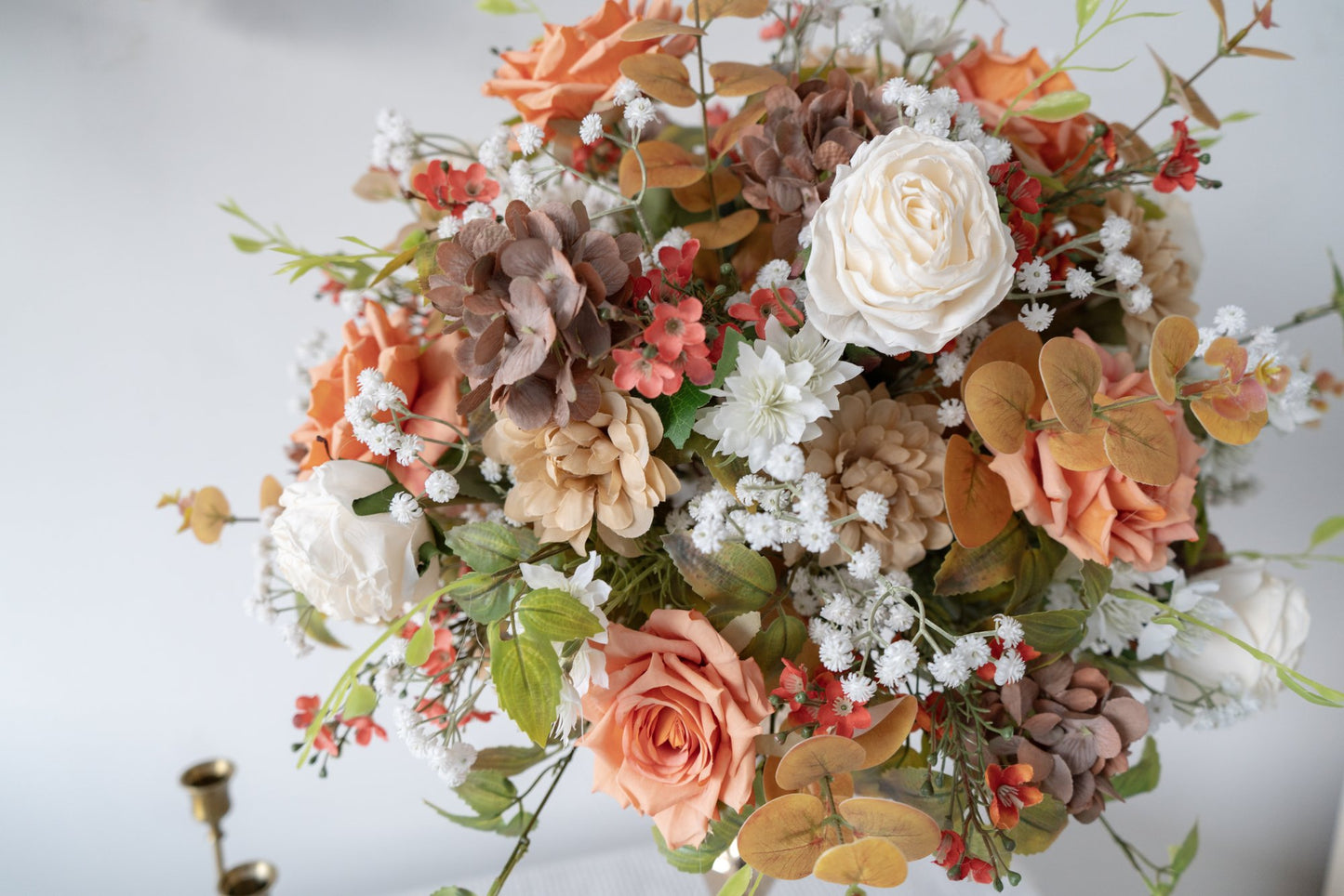 Orange Floral Centerpiece – Wedding Table Decor