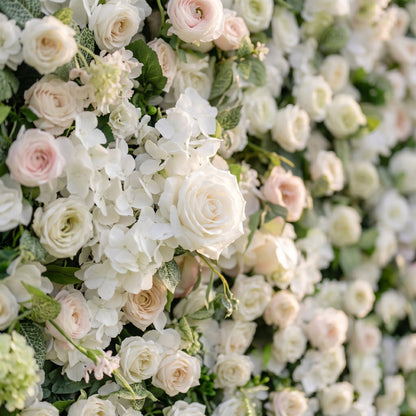 Dimensional white floral wall texture