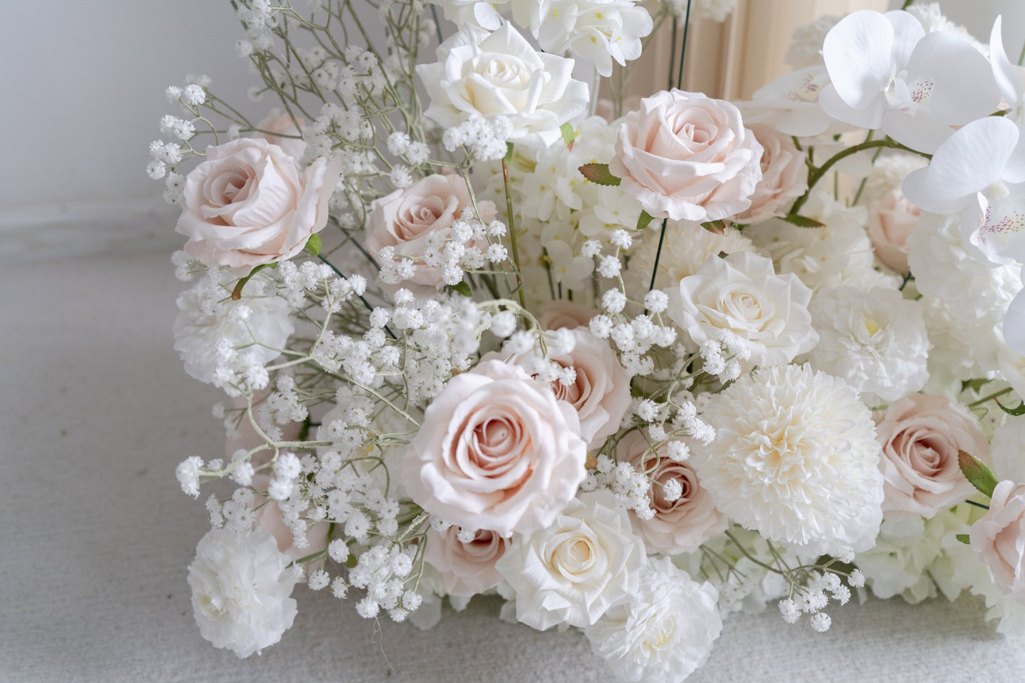 White Floral Row – Wedding Aisle Decor