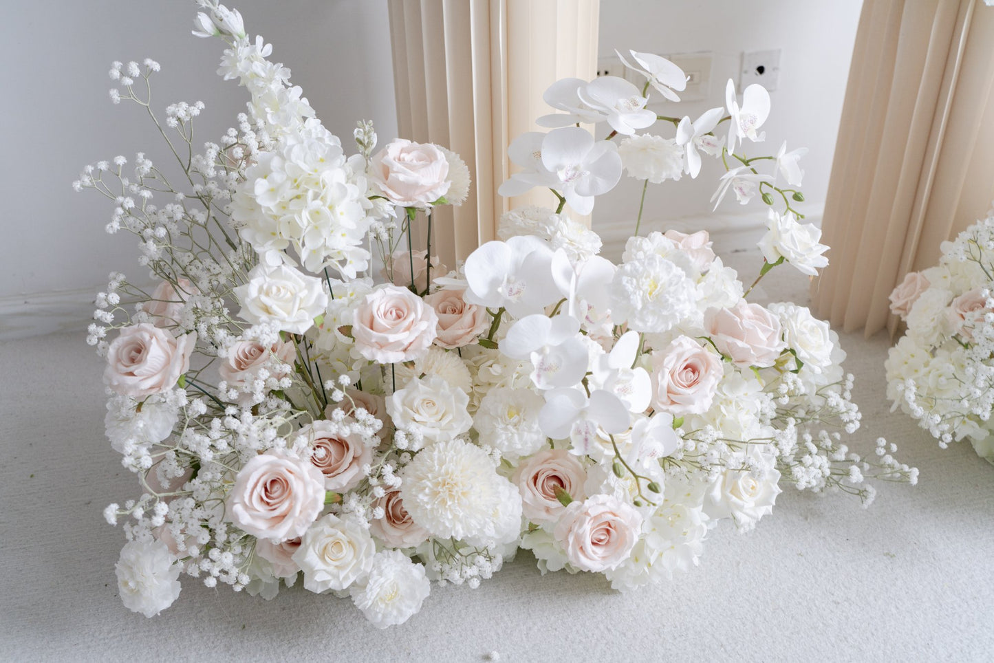 White Floral Row – Wedding Aisle Decor