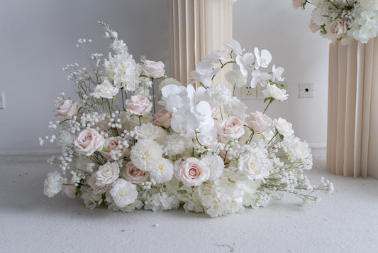 White Floral Row – Wedding Aisle Decor