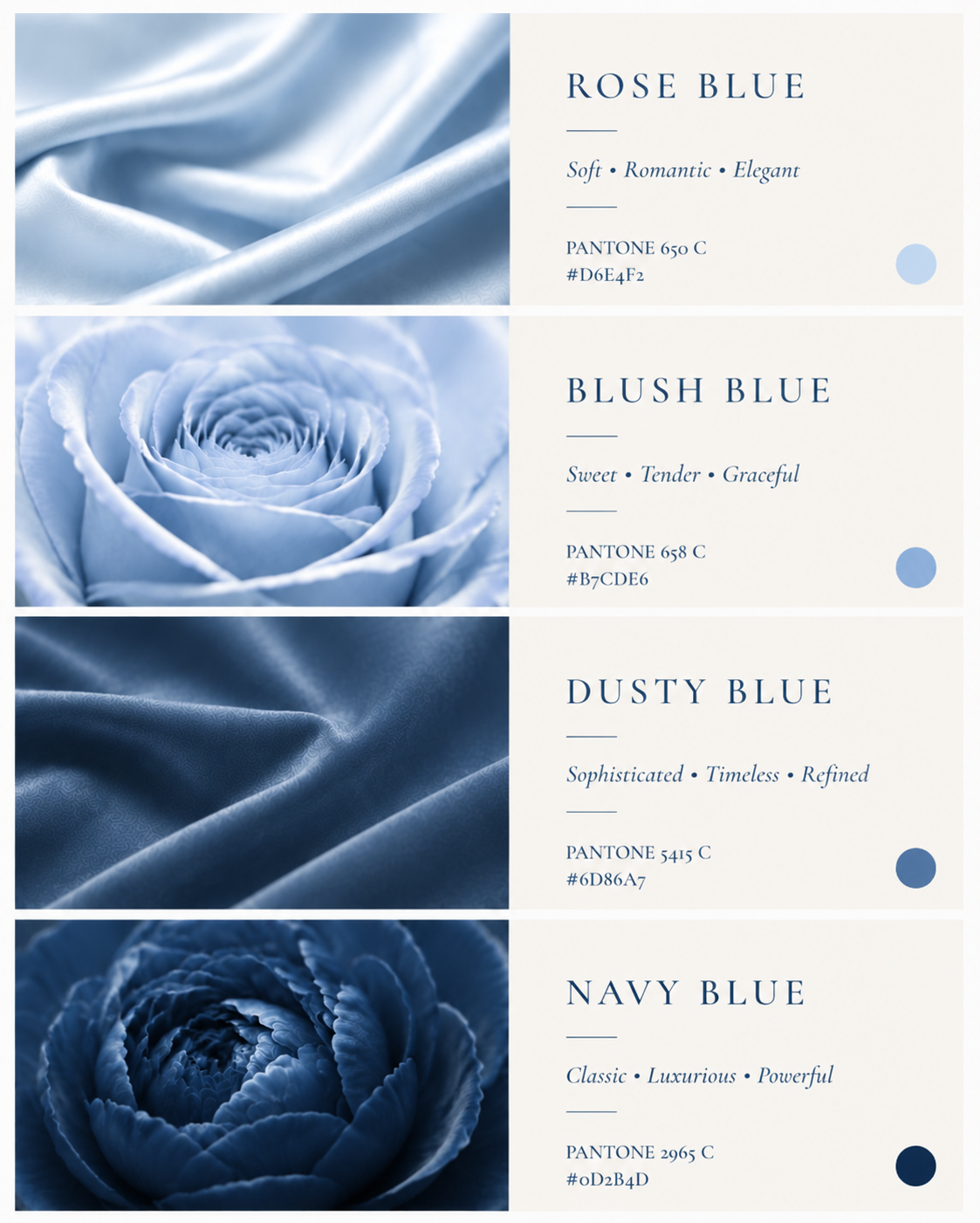 Blue flower wall collection by Rosy Flower Wall