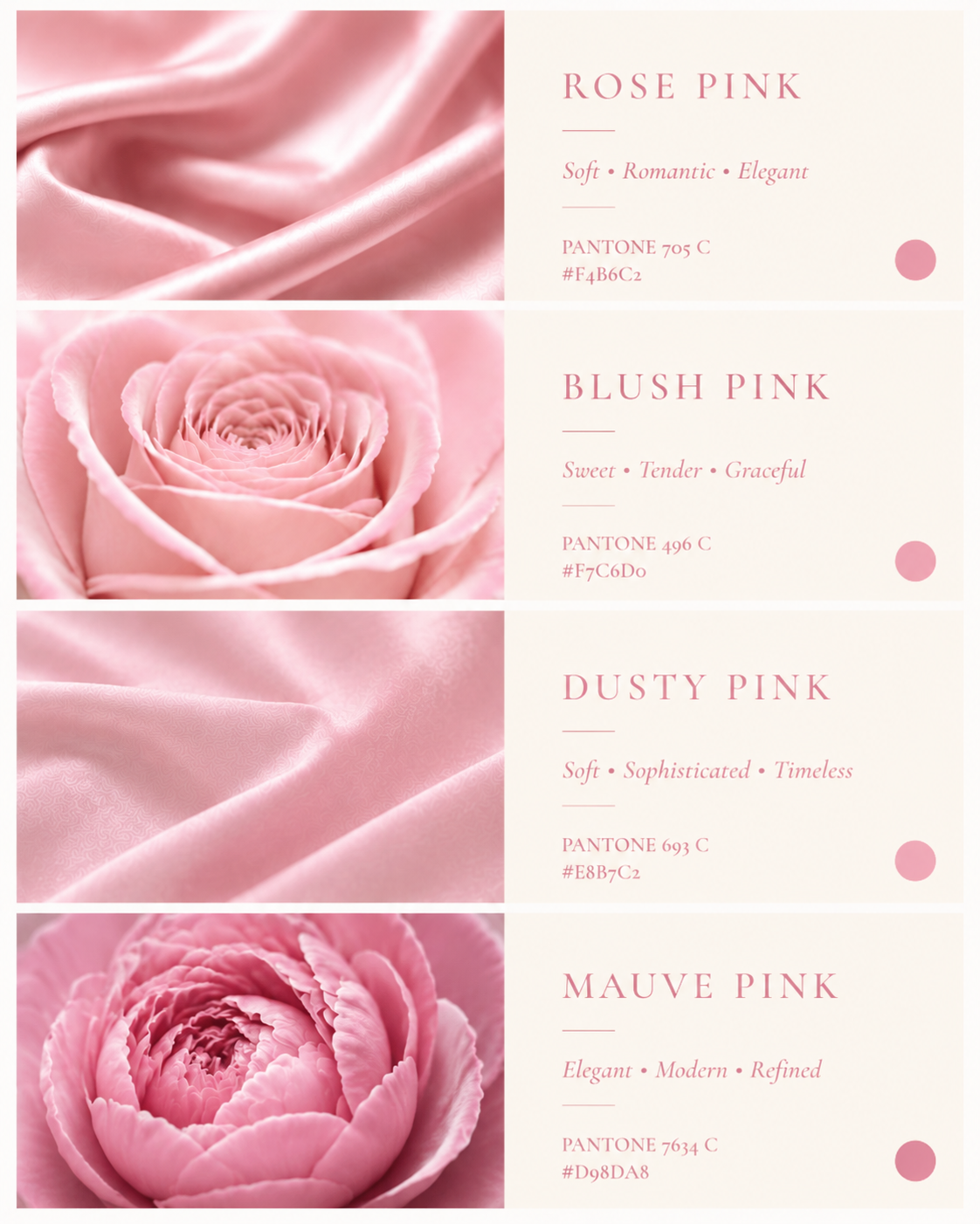 Blush & Pink flower wall collection by Rosy Flower Wall