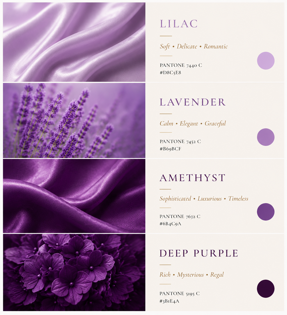Purple flower wall collection by Rosy Flower Wall