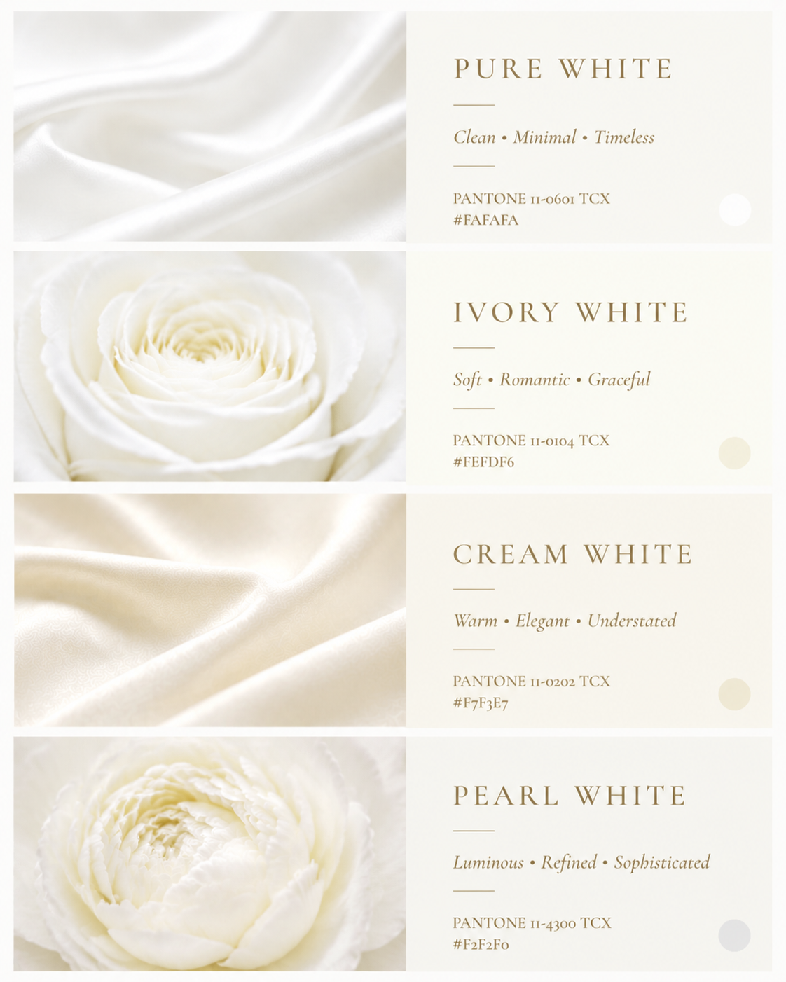 White & Ivory flower wall collection by Rosy Flower Wall